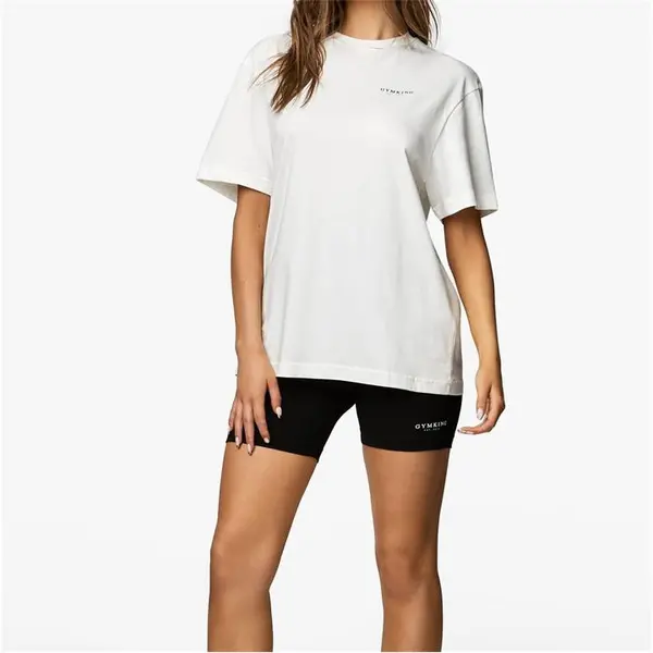Image of Gym King Established Logo Tee Short Sleeve Performance T-Shirts 8 (XS) White 34996901310
