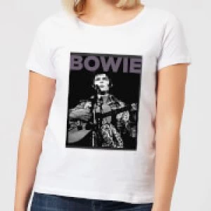 Image of David Bowie Rock 2 Womens T-Shirt - White - S