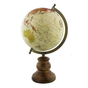 Image of Emporium Globe with Metal & Wooden Base 20cm