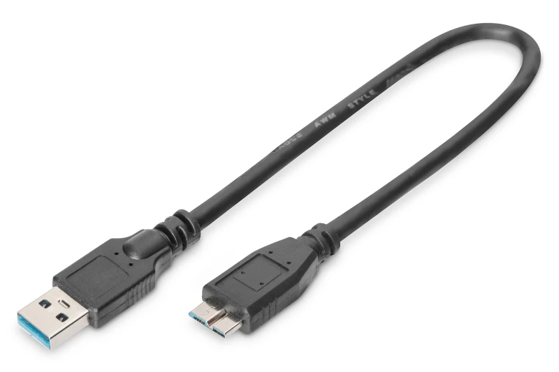 Image of Digitus USB-A - Micro-B connection cable. 0.25m