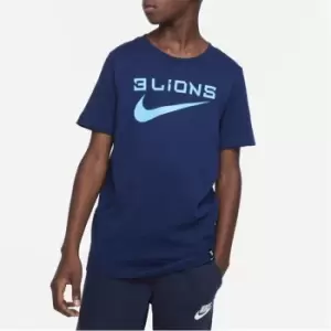 Image of Nike England Swoosh Top 2022 2023 Juniors - Blue