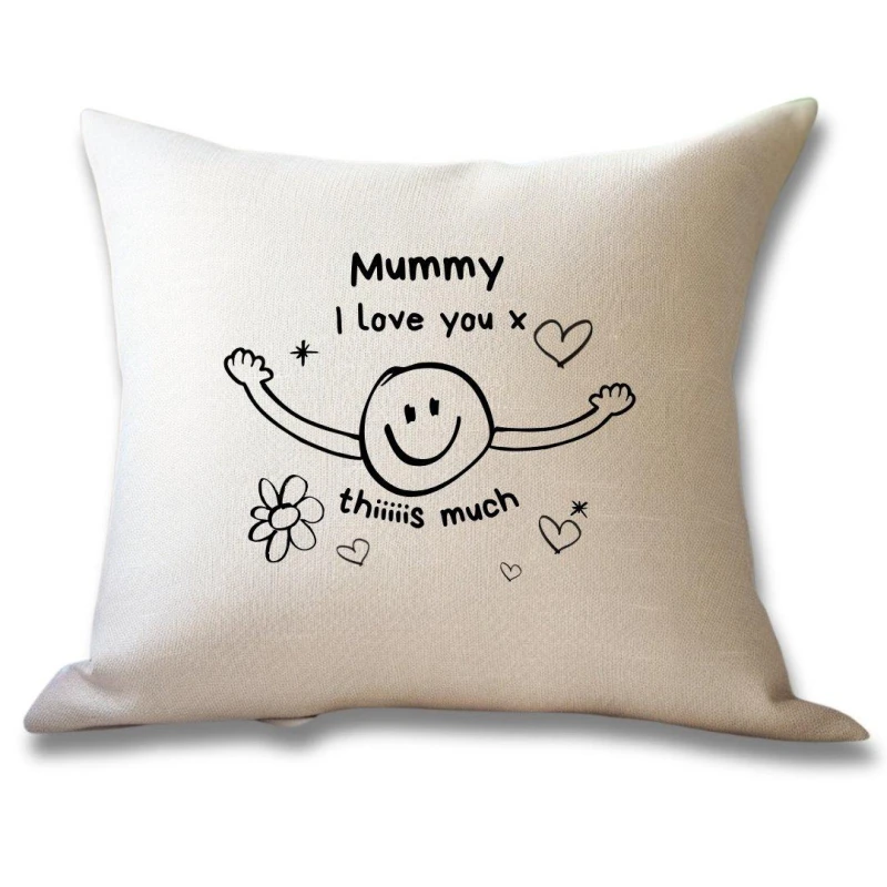 Image of Aye Do Gifts I Love You This Much Cushion for Mummy - 7235 White unisex One Size
