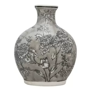 Image of Peony Grey & White Bottle Vase