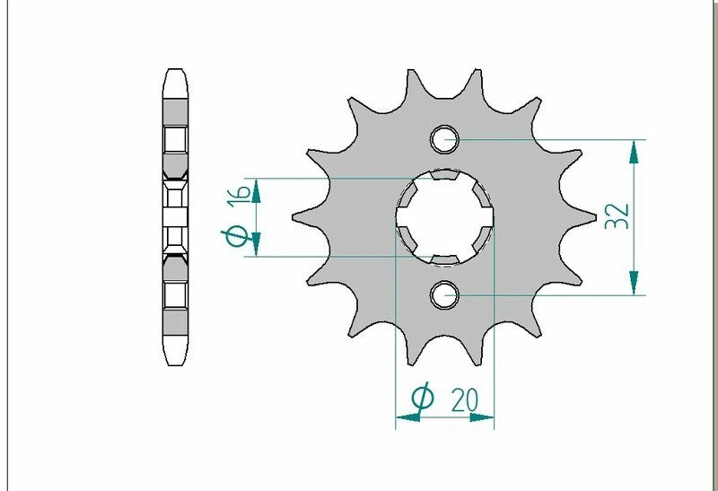 Image of AFAM Steel Standard Front Sprocket 21208 - 428
