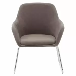 Image of Interiors by PH Grey Fabric Chair Metal Frame