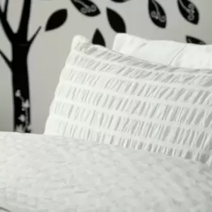 Image of Belledorm Lincoln Duvet Cover Set (Double) (White) - White