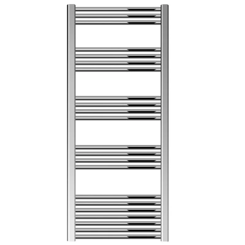 Image of Balterley Straight Heated Towel Rail Radiator, 481W, 600 x 1400mm, Chrome in Silver Silver Unisex