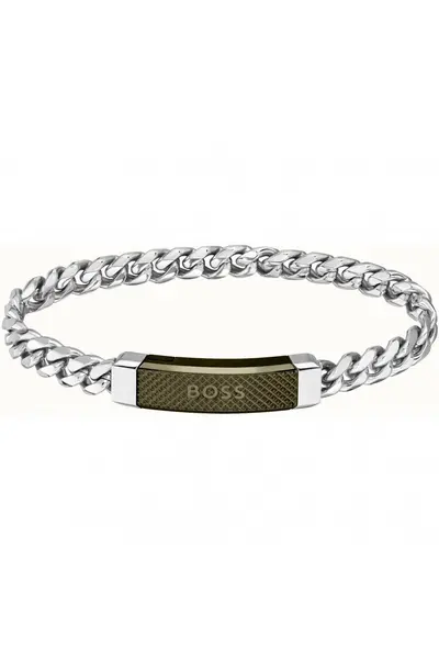 Image of Boss Jewellery Bennett Stainless Steel Bracelet - 1580262 Silver