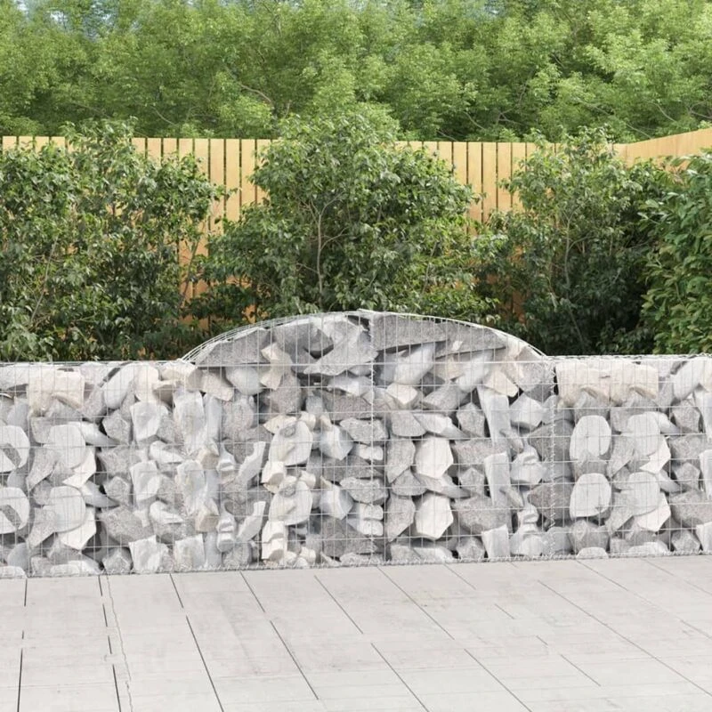 Image of VIDAXL Arched Gabion Baskets 30 pcs 300x30x80/100cm Galvanised Iron Vidaxl 8720845571023