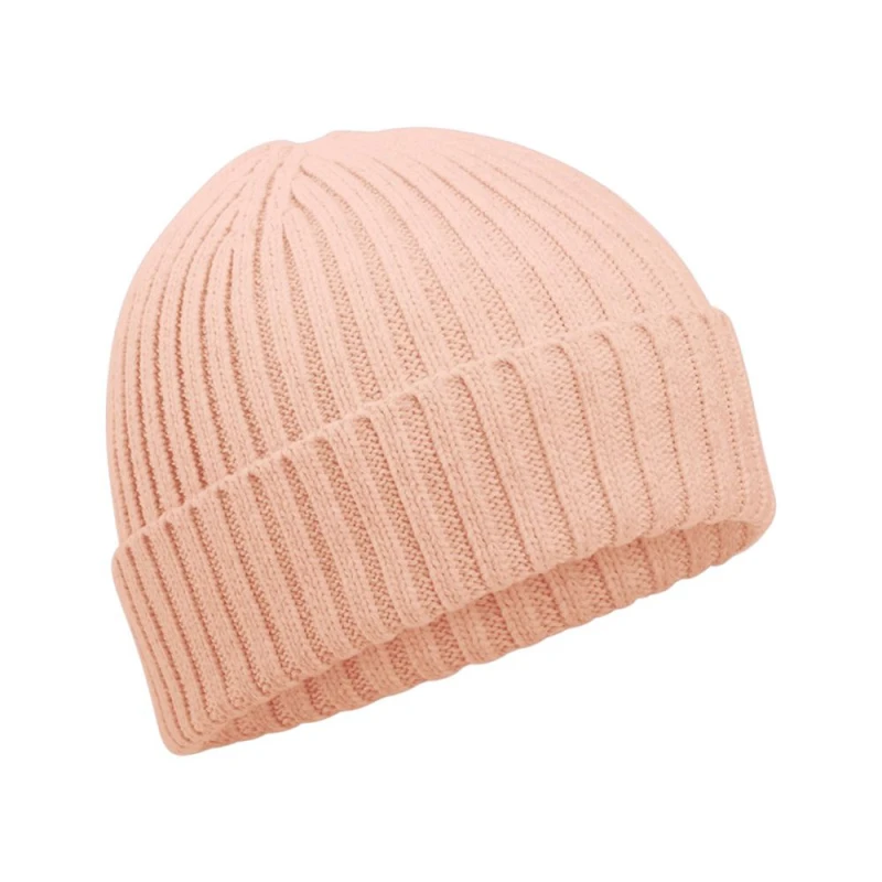 Image of Beechfield Beechfield Men Cotton Beanie in Peach Peach One Size Male 5063693917425
