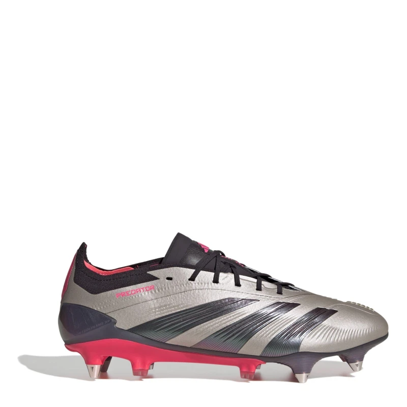 Image of adidas Predator 24 Elite Soft Ground Football Boots Silver/Black male 6 (39.3)