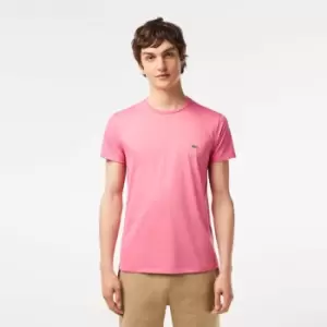 Image of Lacoste Classic Pima Logo-Appliqued Cotton T-Shirt - S