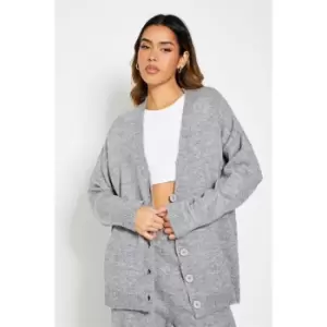 Image of I Saw It First Soft Knit Oversized Cardigan - Grey