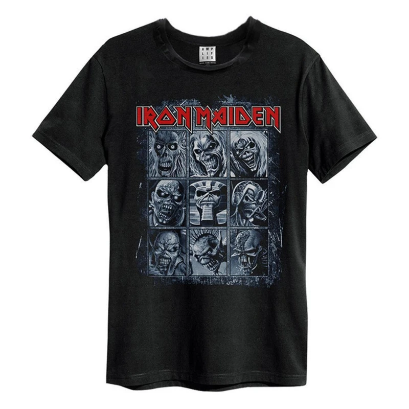 Image of Amplified Amplified Men 9 Eddies Iron Maiden T-Shirt in Black Size: X-Small Black XS Male 5063852063642
