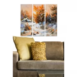 Image of MDF72000070 Multicolor Decorative MDF Painting (3 Pieces)