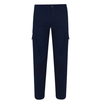 Image of Jack and Jones Slim Stretch Cuffed Cargo Pants - Blue