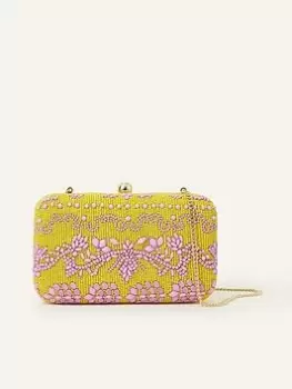 Image of Accessorize Lilac And Lime Beaded Hardcase, Green, Women