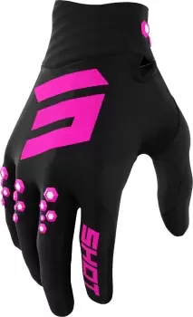 Image of Shot Contact Motocross Gloves, black-pink, Size 2XL, black-pink, Size 2XL