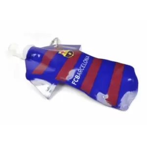 Image of FC Barcelona Official Football Flat Sports Water Bottle (350ml) (One Size) (Blue/Burgundy)