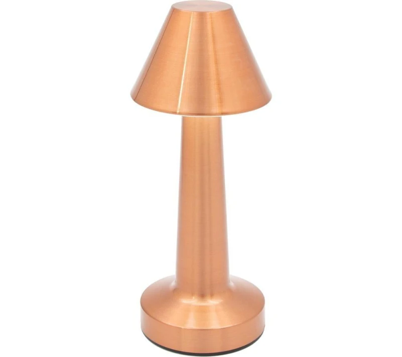 Image of GLOBAL GIZMOS 66379 Rechargeable LED Table Lamp - Brass Effect 5025301663797