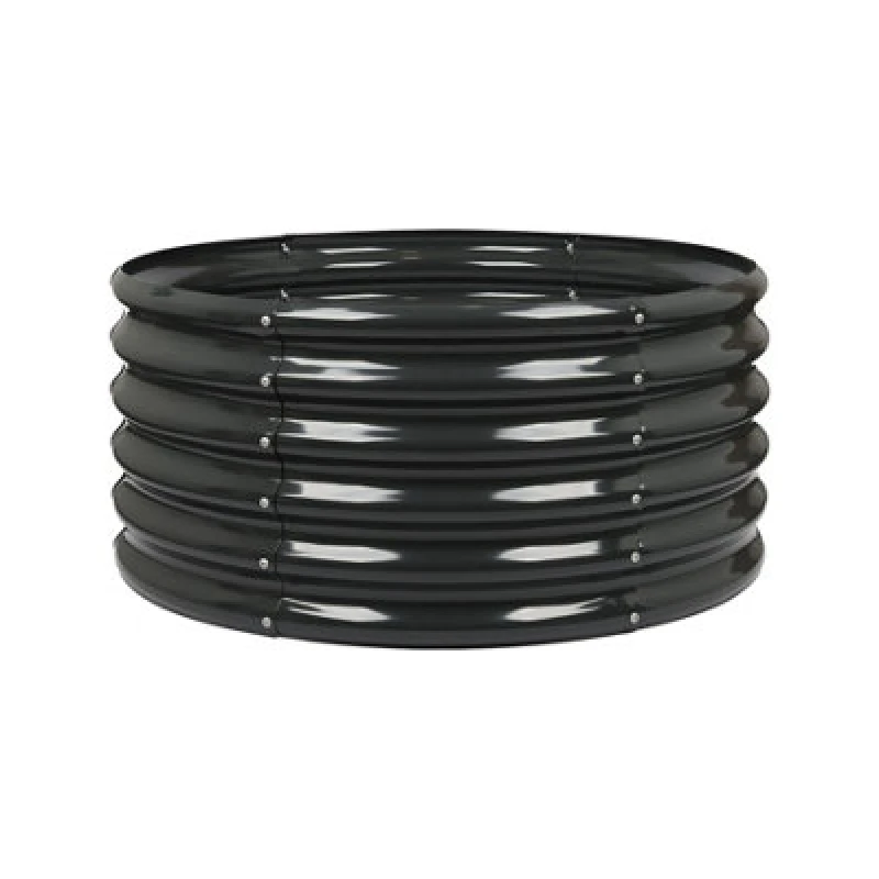 Image of Harbour Housewares Round Raised Garden Bed - 90Cm X 45Cm - Anthracite