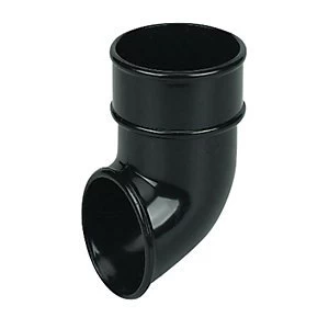 Image of FloPlast RB3B Round Line Downpipe Shoe - Black 68mm