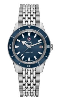 Image of Rado Captain Cook Automatic Womens watch - Water-resistant 10 bar (100 m), Stainless steel, blue