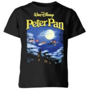 Image of Disney Peter Pan Cover Kids T-Shirt - Black - 5-6 Years