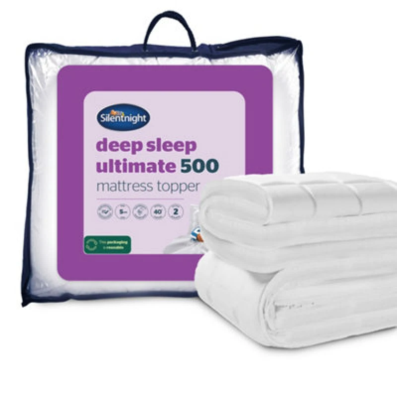Image of Silentnight Ultimate Deep Sleep 500 5Cm Mattress Topper White WA8NV Unisex Super King