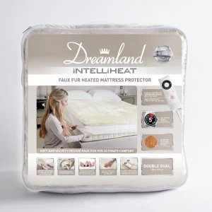 Image of Dreamland Intelliheat Faux Fur Mattress Protector - Kingsize