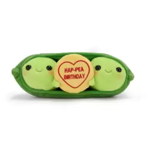 Image of Swizzels Love Hearts 23cm Hap-Pea Birthday Peas in Pod Birthday Soft Toy