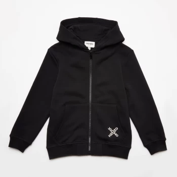 Image of KENZO Boys' Zip Through Hoody - Black - 5 Years