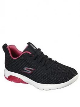 Image of Skechers Go Walk Air Trainer - Black Hot Pink