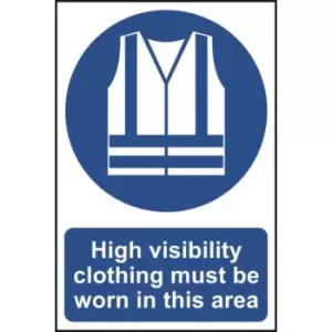 Image of High visibility clothing must be worn... Sign - PVC 200 x 300mm