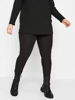 Image of Yours Rib Legging - Black, Size 20, Women