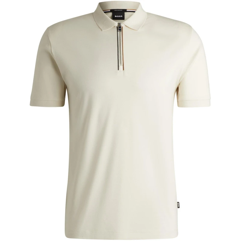 Image of Boss Mens C-Polston 36 Short-Sleeve Polo Open White 131 male Small