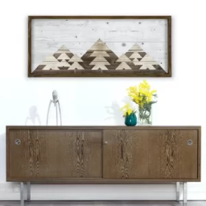 Image of TAH019 Brown White Decorative Framed MDF Painting