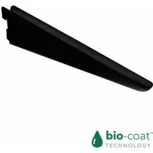 Image of RBUK - Twin Slot Antibacterial U-Bracket - Black - 370mm - 10 Shelf Brackets Pack - Wall Mounted Double Slot Adjustable Modular Shelving System
