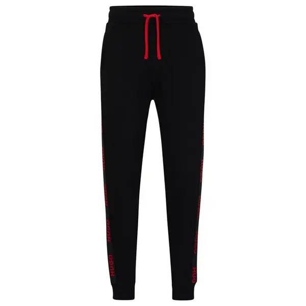 Image of Hugo Boss Sporty Tapered Jogging Bottoms Pyjama Trousers Small Black 48123703350