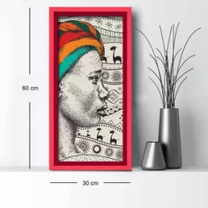 Image of 3060AHS-036 Multicolor Decorative Framed MDF Painting