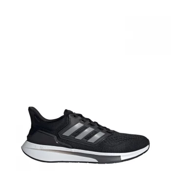 Image of adidas EQ21 Run Shoes Mens - Core Black / Iron Metallic / C