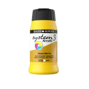 Image of Daler Rowney System 3 Acrylic Paint Cadmium Yellow (500ml)