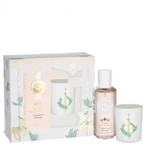 Image of Roger&Gallet Extrait de Cologne Tubereuse Hedonie and Candle Coffret