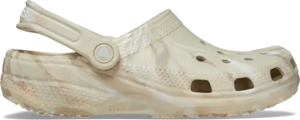 Image of Crocs Unisex Classic Marbled Clogs Bone / Multi W5/M4