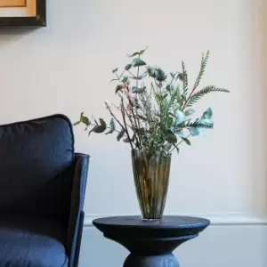 Image of Mocha Rippled Glass Vase H30Cm W20.5Cm