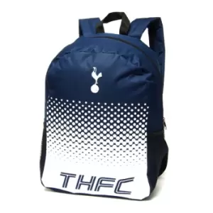 Image of Tottenham Hotspur FC Official Fade Football Crest Backpack/Rucksack (One Size) (Navy/White)