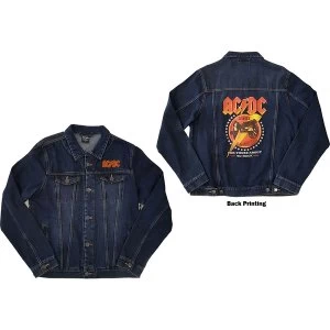 Image of AC/DC - About To Rock Unisex Medium Denim Jacket - Blue