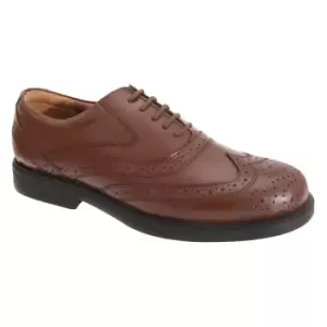 Image of Scimitar Mens Wing Cap Brogue Oxford Shoes (7 UK) (Brown)