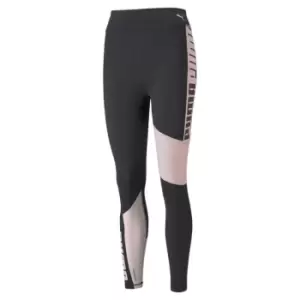 Image of Puma Logo High Waisted Performance Tights Womens - Black