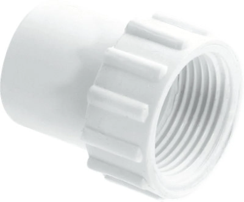 Image of McAlpine R6 3/4" Straight Female Overflow Coupling with fixed nut White